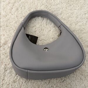 kate spade Pebbled Crescent Shoulder Bag in Light Gray